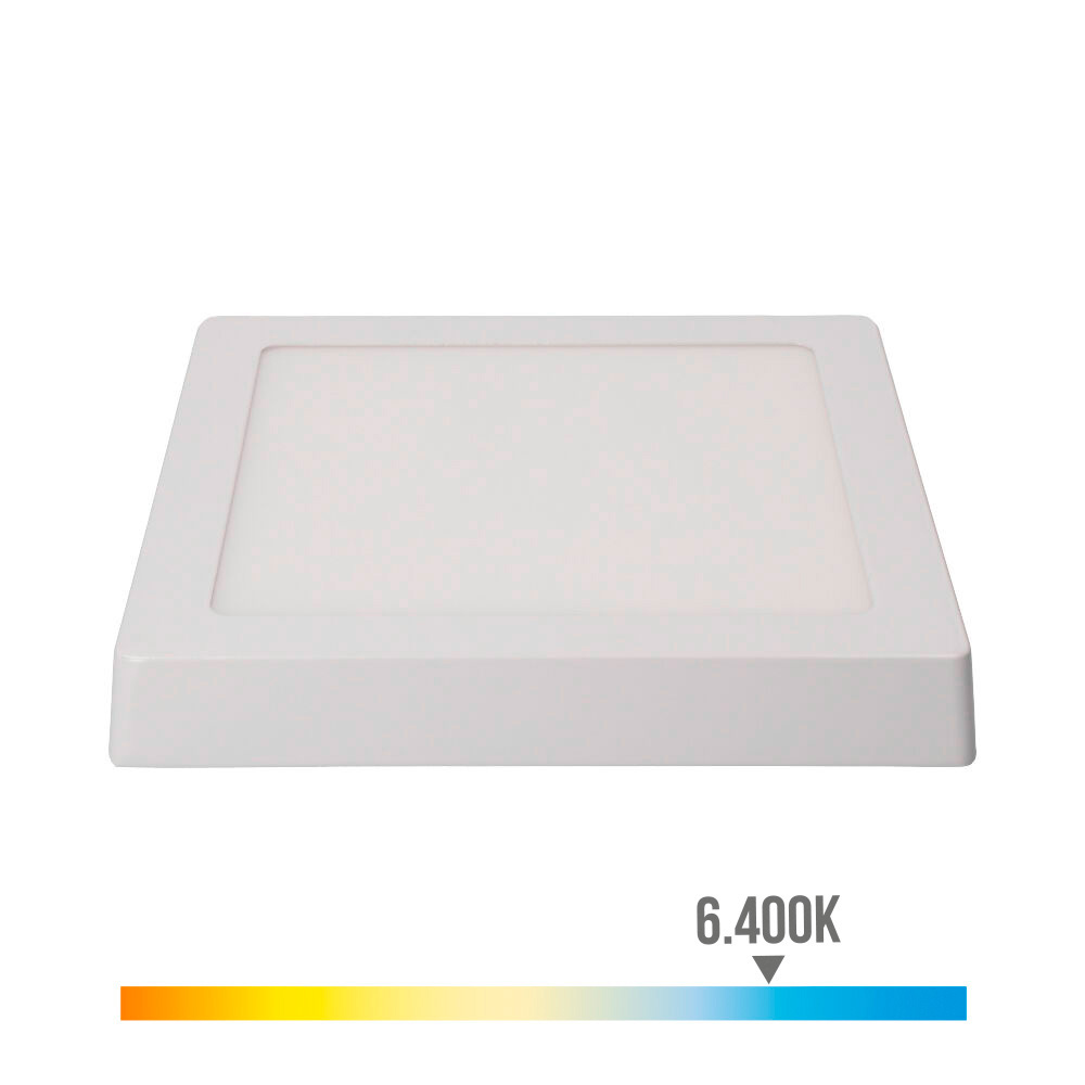 Downlight led superfície quadrado 20w 1500lm 6400k luz fria. branco 22 5x22 5x4cm edm