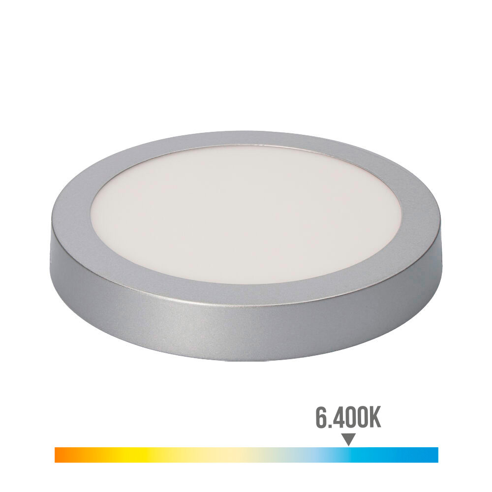 Downlight led superfície redondo 20w 1500lm 6400k luz fria cromado edm