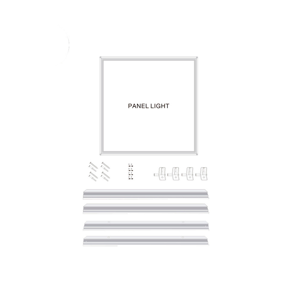 Aro cromado mate (superfície) para painel de led 60x60x4 2cm edm