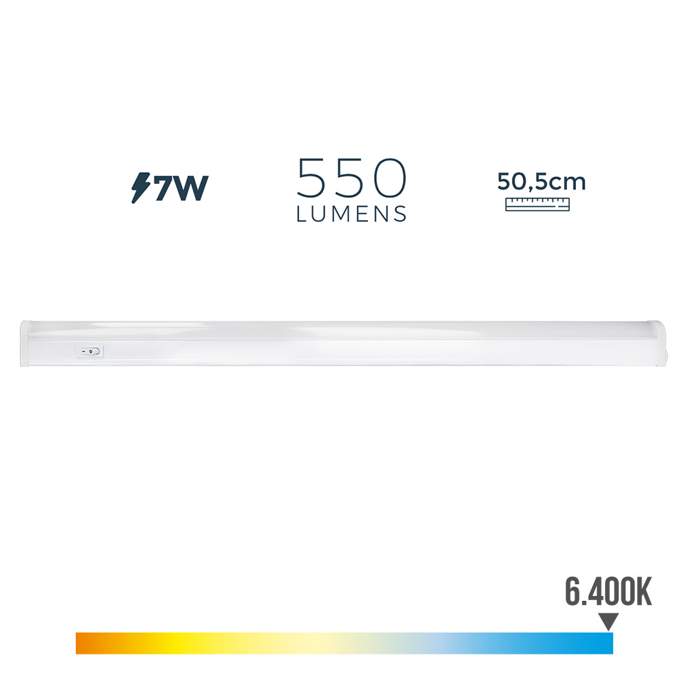 Armadura eletrónica led 7w 600lm 6400k luz fria 3 6x50 5x3cm edm