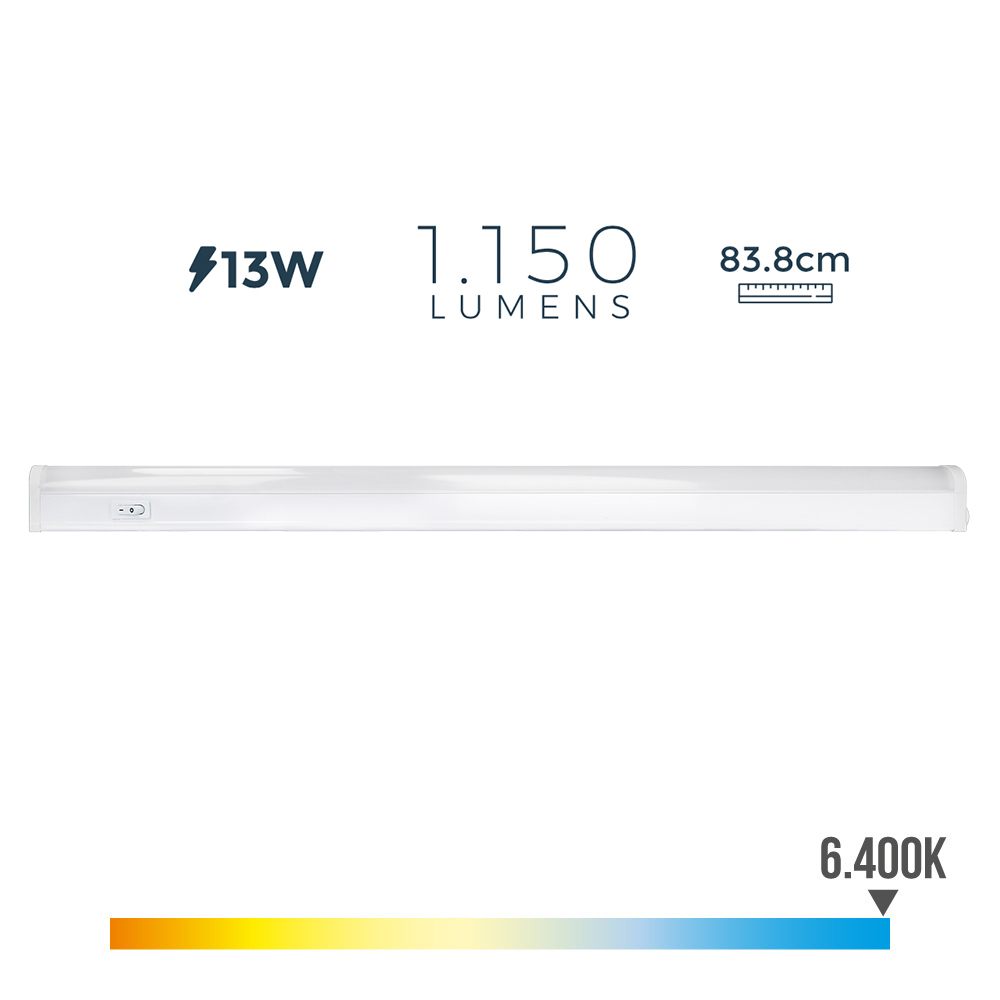 Armadura eletrónica led 13w 1150lm 6400k luz fria 3 6x83 8x3cm edm