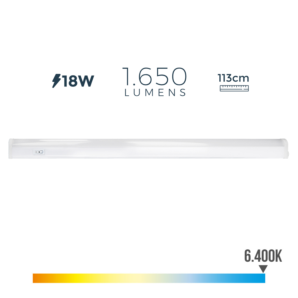 Armadura eletrónica led 18w 1650lm 6400k luz fria 3 6x113 8x3cm edm