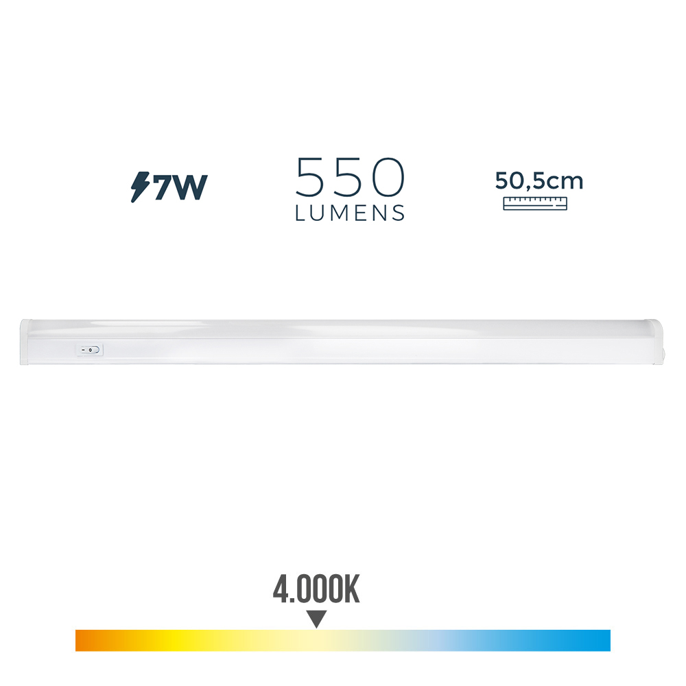 Armadura eletrónica led 7w 600lm 4000k luz dia 3 6x50 5x3cm edm