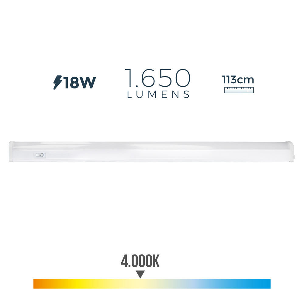 Armadura eletrónica led 18w 1650lm 4000k luz dia 3 6x113 8x3cm edm