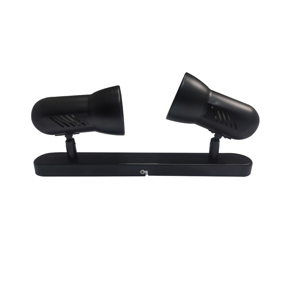 Régua com 2 focos cor preto e27 modelo galaxy edm
