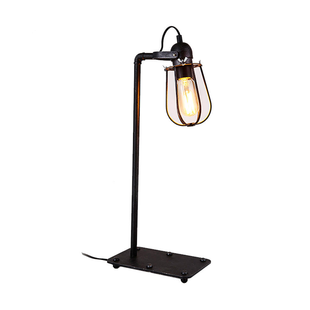 Candeeiro de mesa metálico vintage e27 60w 22x51cm e27 60w 22x51cm edm