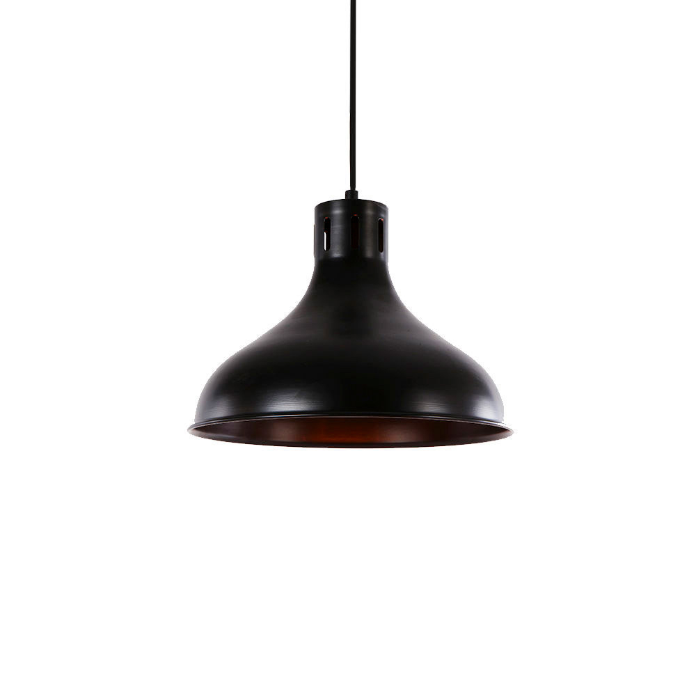 Candeeiro de teto metálico vintage e27 60w color preto ø30x25cm edm
