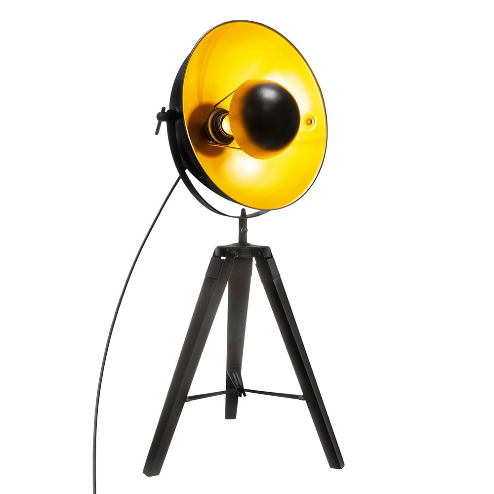Lampada tripé modelo  loft lahti  preto e27.