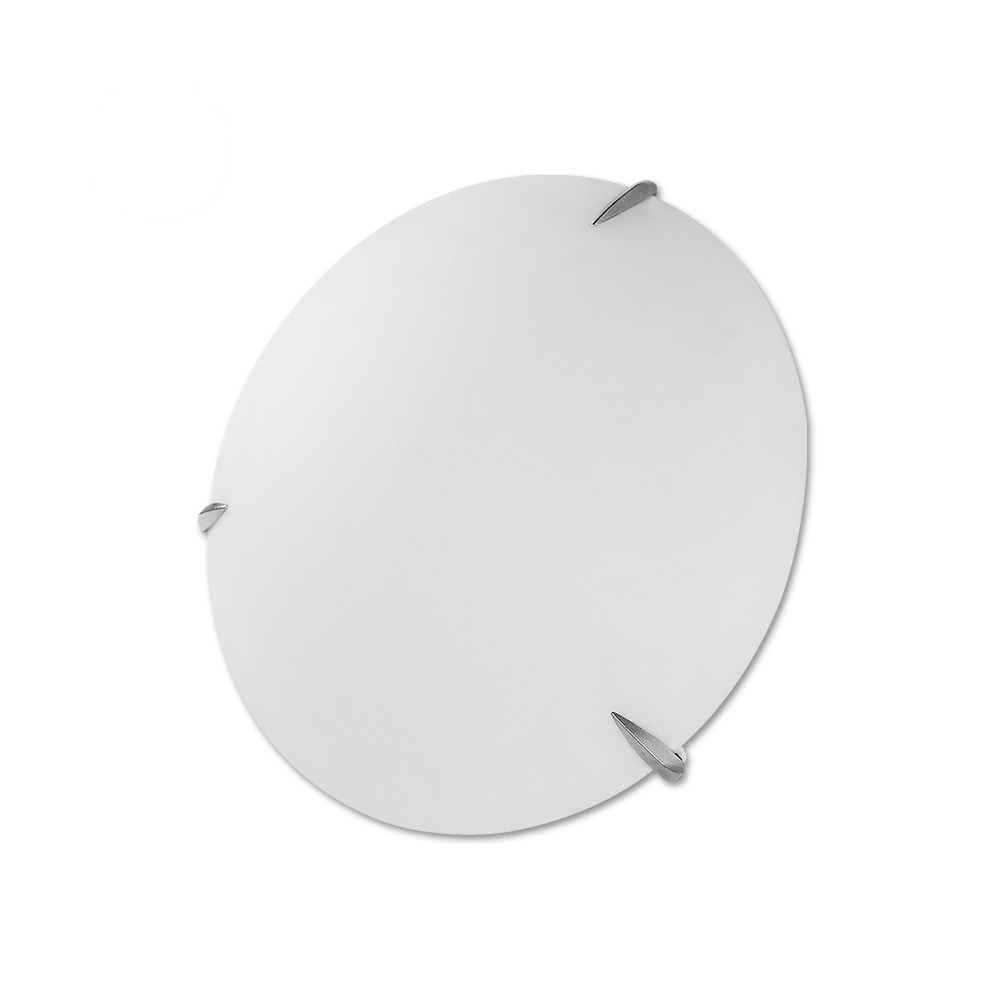 Luz de teto circular de vidro 2xe27 cor branco ø30x9cm edm