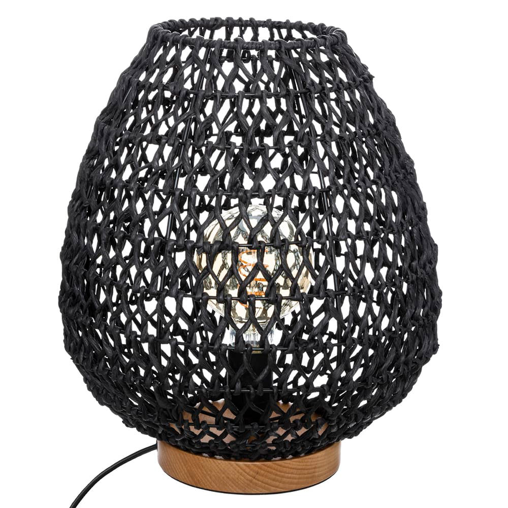 Candeeiro de mesa cor preto e27 coleção  tresse   35 5x30cm