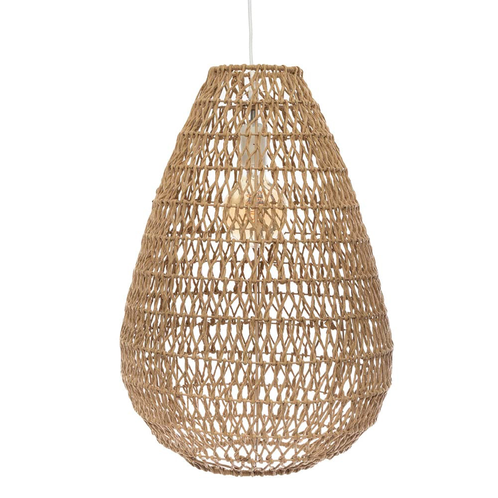 Candeeiro de teto cor areia e27 coleção  tressé 55x37 5cm