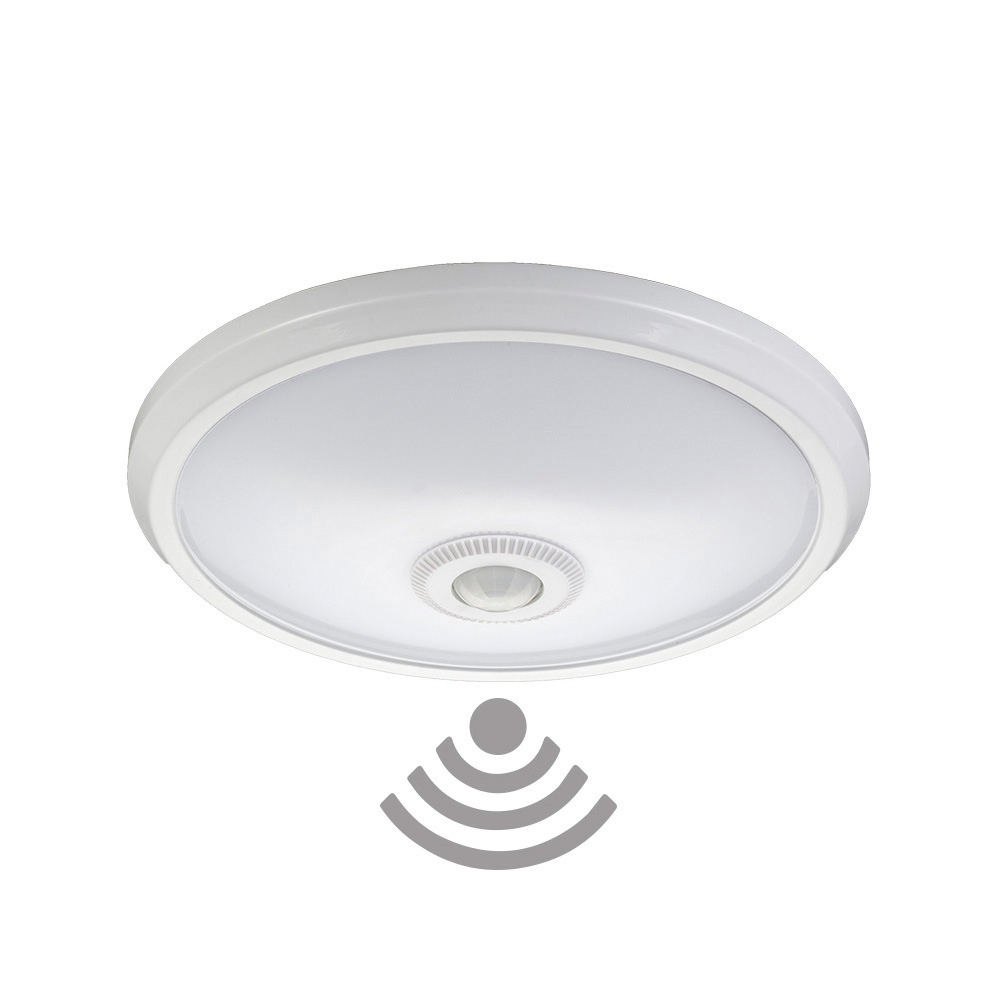 Candeeiro de teto de superfície com sensor ip20 2xe27 ø30x9 6cm edm