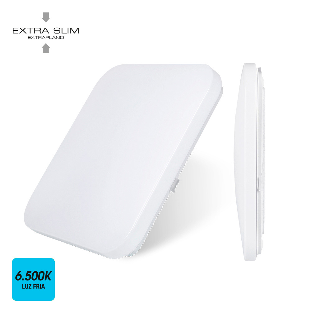 Candeeiro de parede de superfície led extra fino 18w 6500k 33x33x7 1cm edm