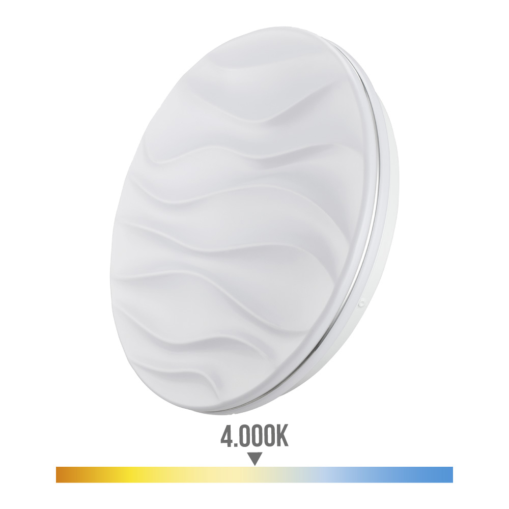 Aplique super led 18w 1820lm 4000k ø33x6 8cm modelo desert edm