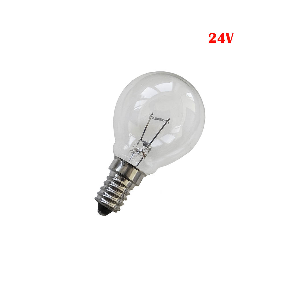 Lâmpada incandescente esférica clara 40w e14 24v