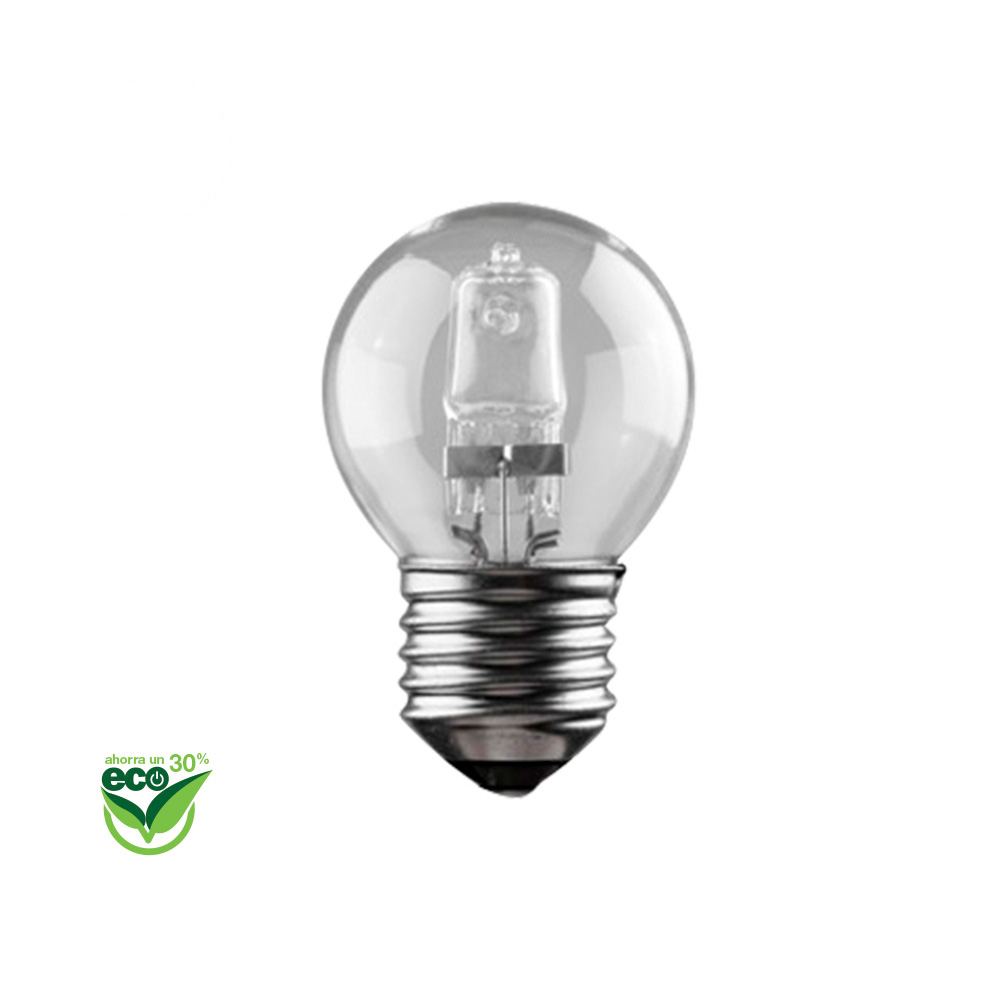 Lâmpada esférica de halogênio  energy saver  e27 28w (equ. 40w) transparent