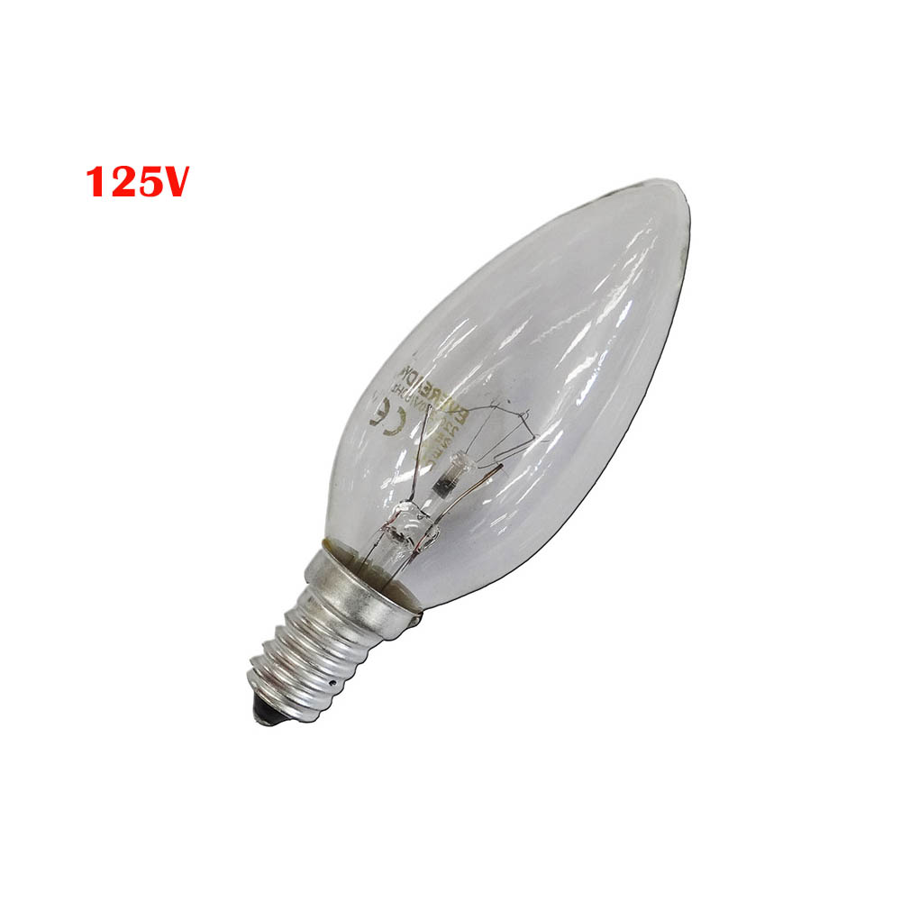 Lâmpada incandescente vela transparente 40w e14 125v (somente uso industrial)