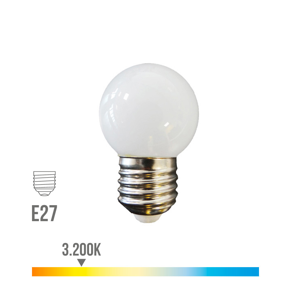 Lâmpada esférica led e27 1 5w 130lm 3200k luz calida ø4 3x7cm edm