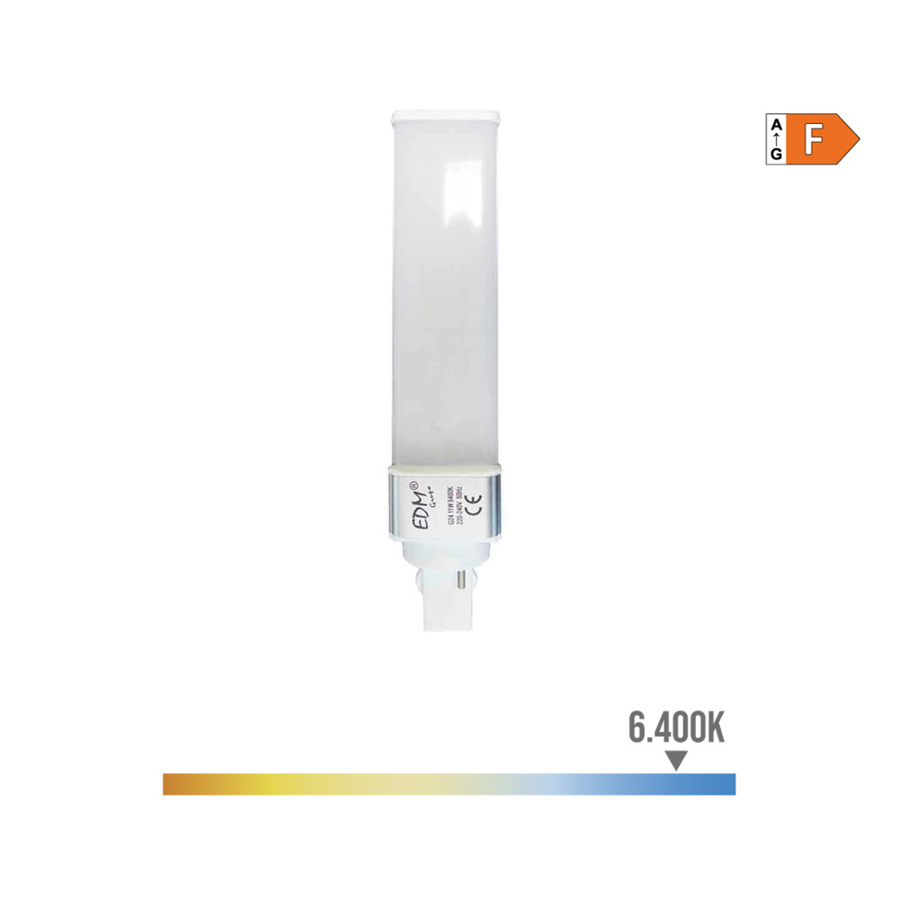 Lâmpada led g24 (downlight) 11w 1100lm 6400k luz fria 3 5x16 2cm edm