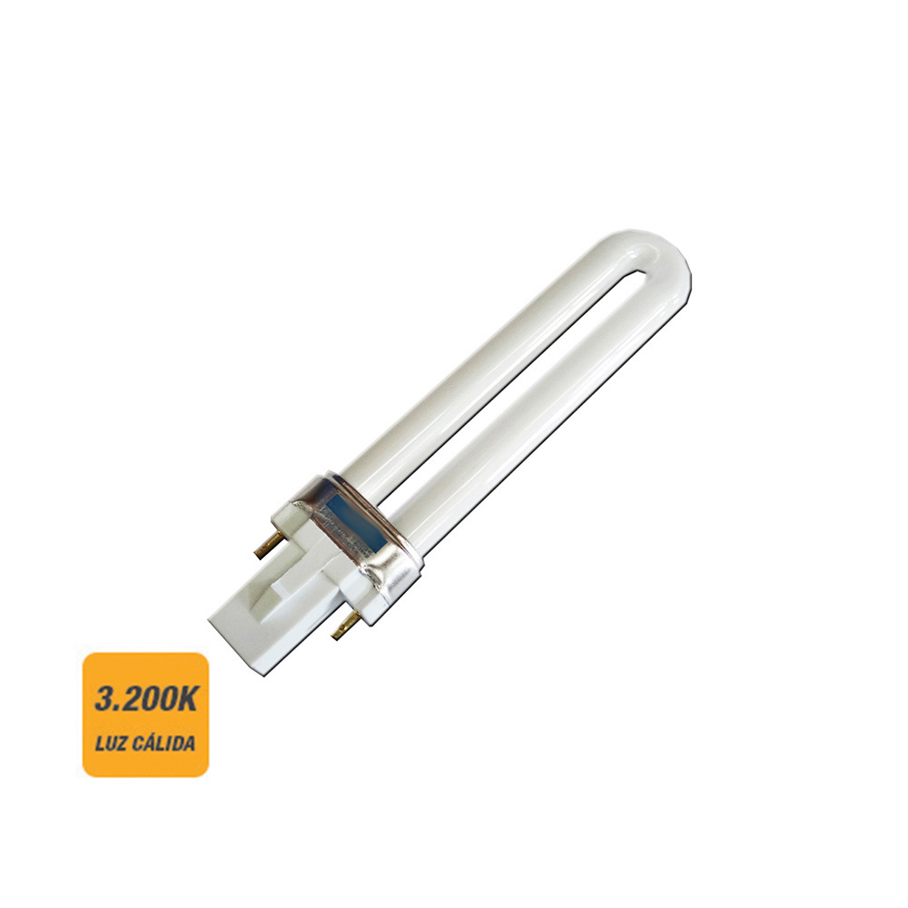 *ult.unidades* lâmpada de baixo consumo pl-9w g23 3200k luz quente 13 7cm edm