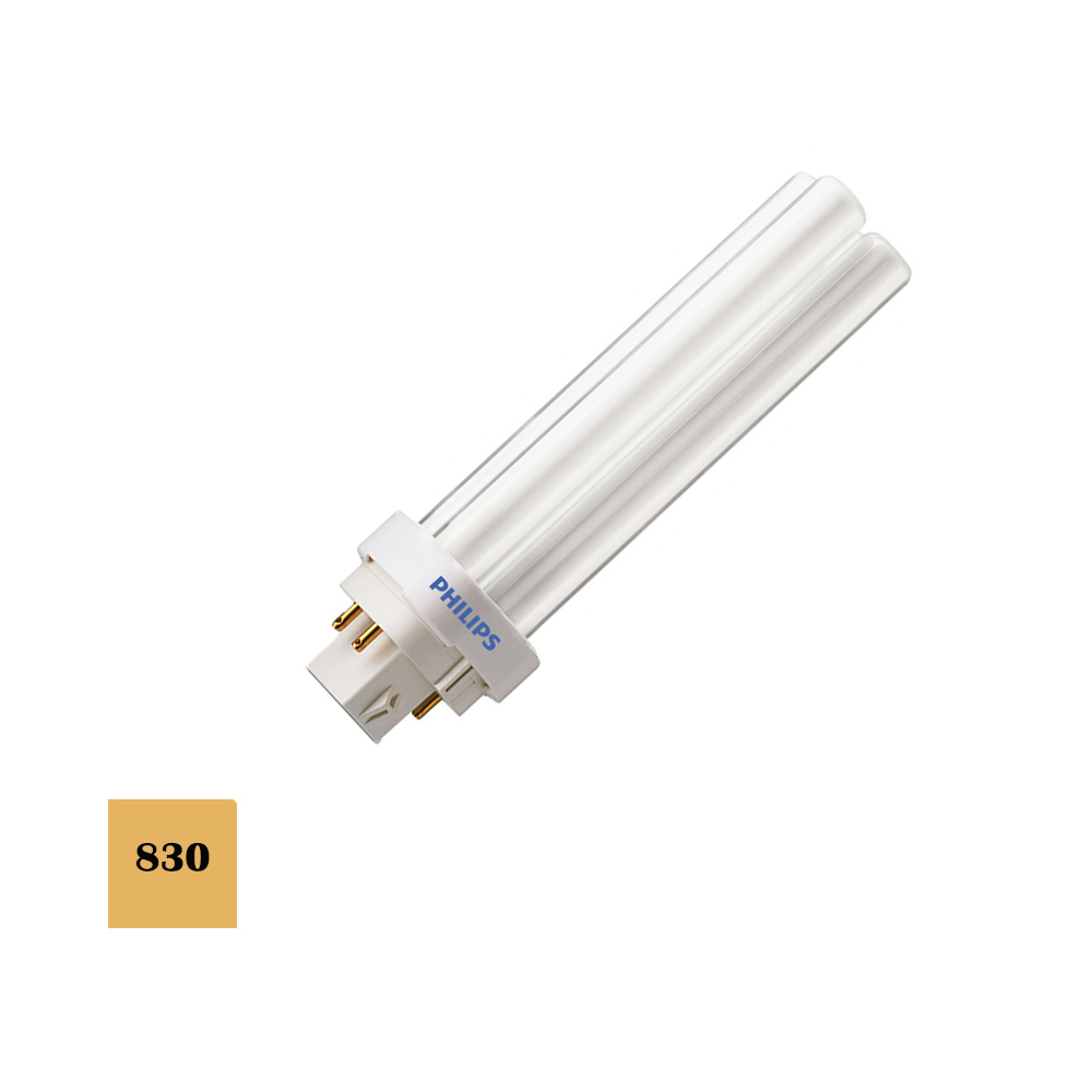 Lâmpada de baixo consumo lynx d-26w g24 830k pld-4pin luz quente 17 4cm philips