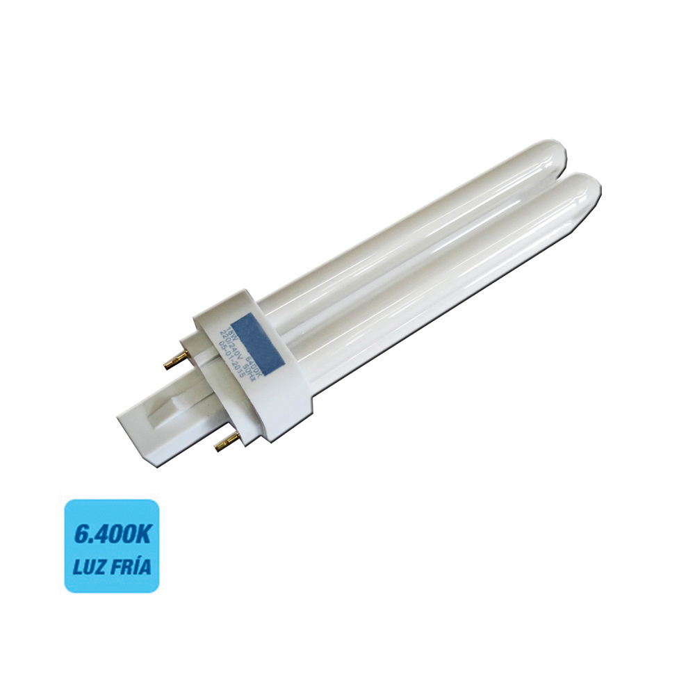 Lâmpada de baixo consumo lynx 13w 2 pins g24d-1 6400k luz fria 13 1cm edm