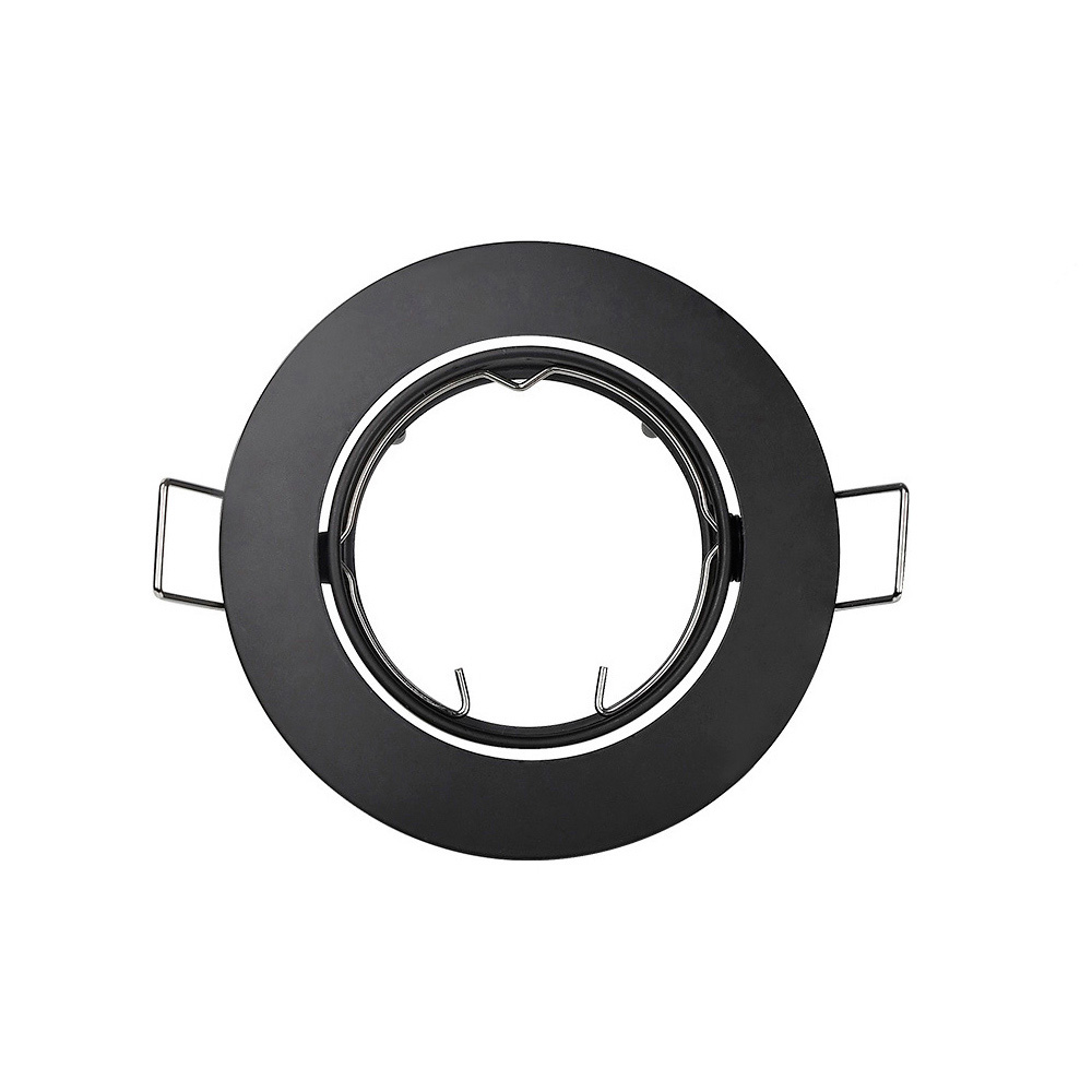 Anel de lâmpada halogênio metálico. oscilante. cor preto. ø8 4 cm edm