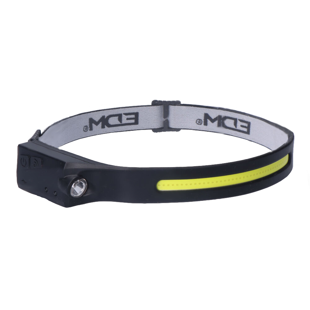 Lanterna frontal com sensor cob8w 280lm/100lm + spot led 3w 90lm/40lm edm
