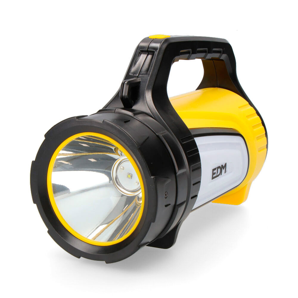 Lanterna multifunções. portatil. luz principal 10w + luz lateral 3w e power bank 350lm edm
