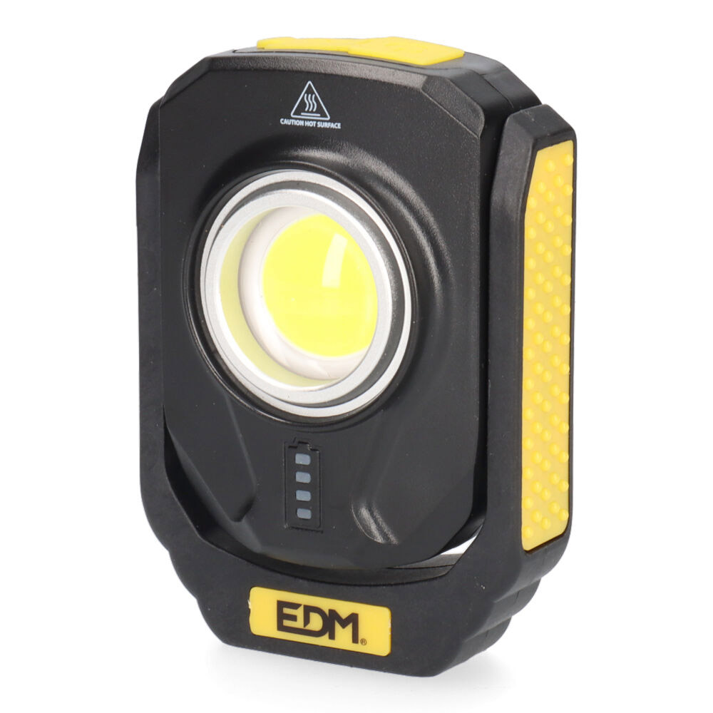 Lanterna 1 led 10w 900lm compact recarregável. base magnética. edm