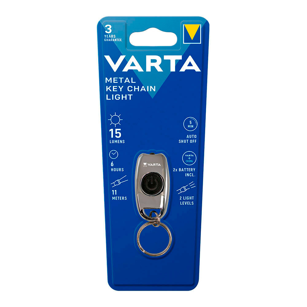 Lanterna chaveiro varta metal key chain light