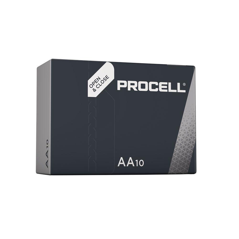 Pilha alcalina procell duracell aa - lr06 1 5v (caixa de 10 un) ø14 5x50 5mm