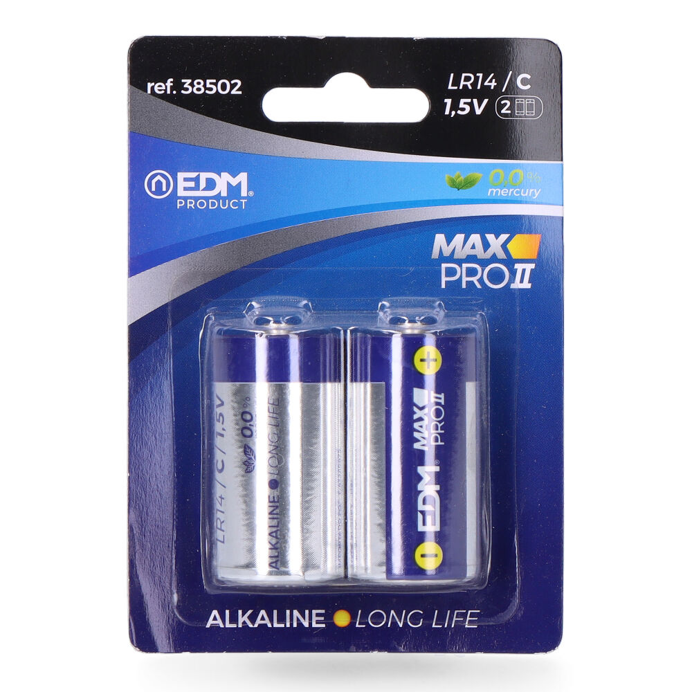 Pilha edm alcalina long life c - lr14 1 5v (blíster 4 un) ø26 2x50mm
