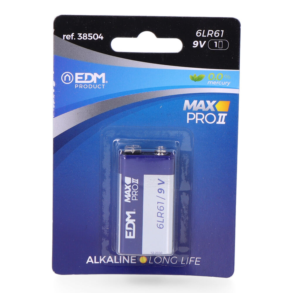Pilha edm alcalina long life 6lr6 - 9v (blíster 1 un) 26 5x17 5x48 5mm