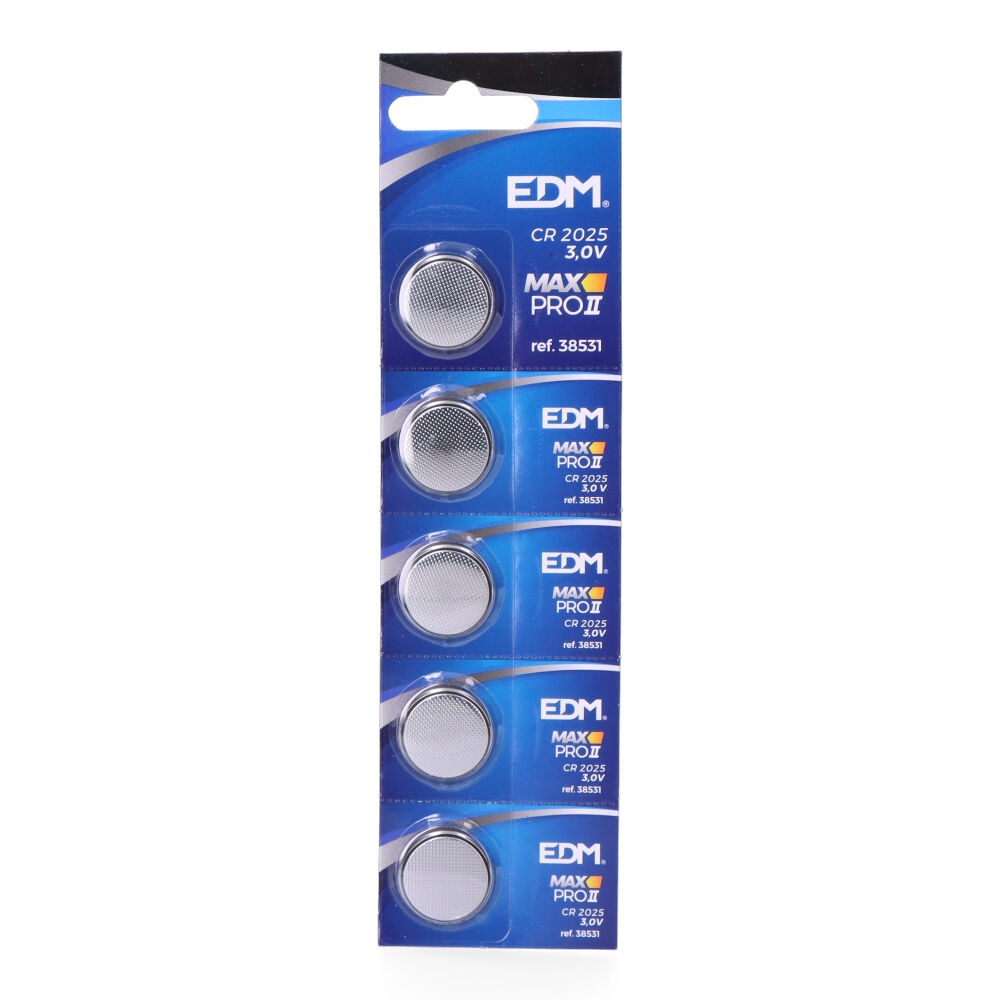 Micro pilha lítio botão max-pro edm cr2025 3v ø20x2 5mm