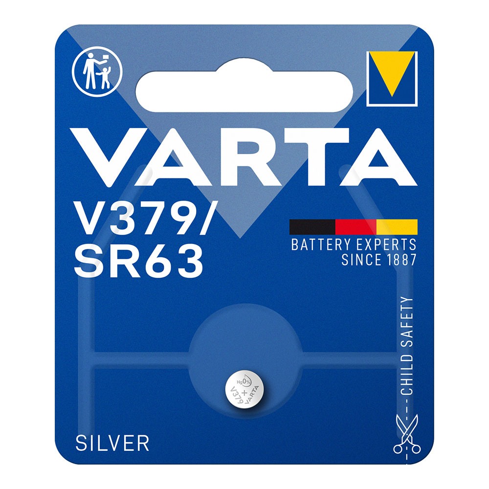 Micro pilha botão varta silver sr63 - v379 1 55v (blíster 1 un) ø5 8x2 15mm