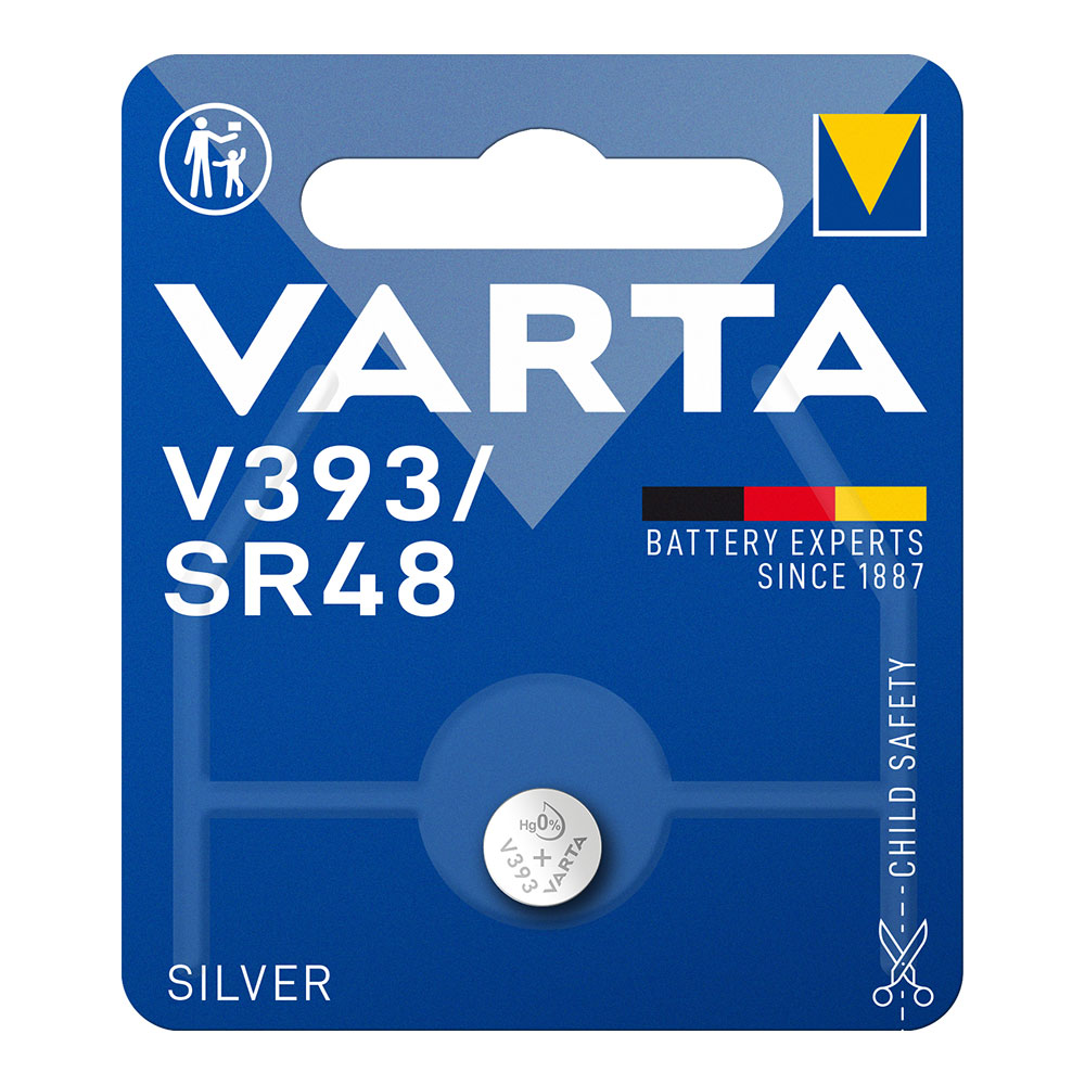 Micro pilha botão varta silver sr48 - v393 1 55v (blíster 1 un) ø7 9x5 4mm