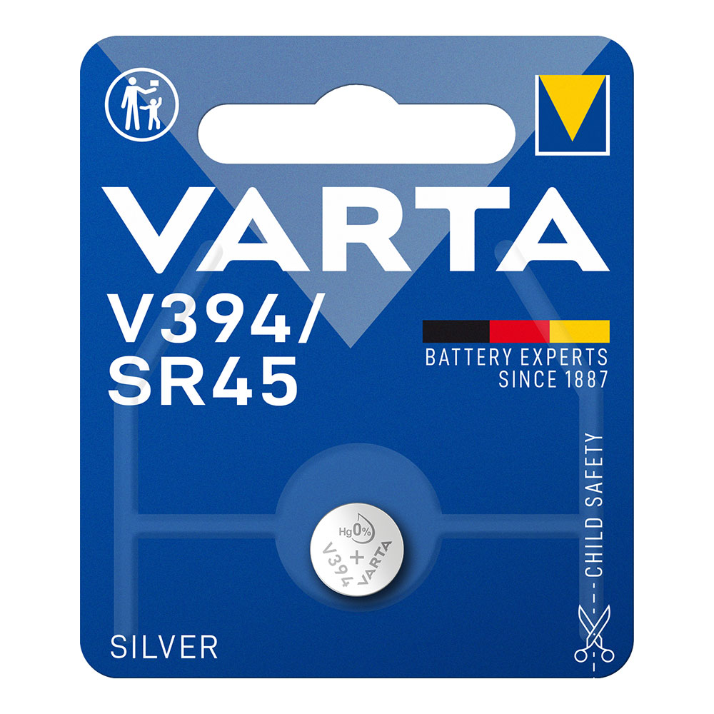 Micro pilha botão varta silver sr45 - v394 1 55v(blíster 1 un) ø9 5x3 6mm