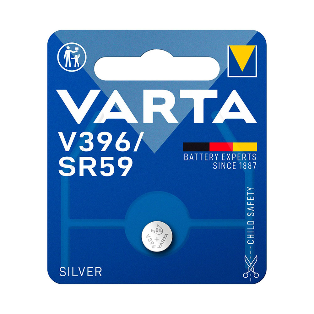 Micro pilha botão varta silver sr59 - v396 1 55v (blíster 1 un) ø7 9x2 6mm