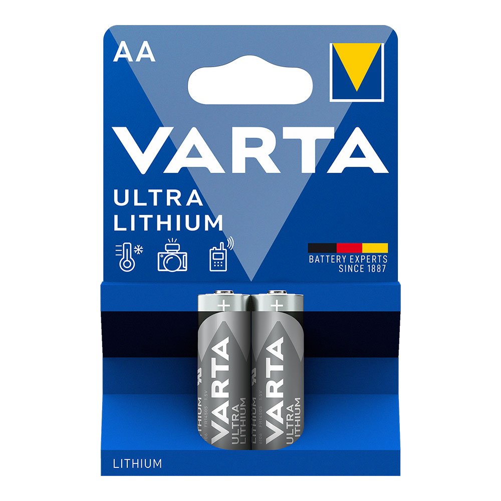 Pilhas varta ultra lithium aa - lr06 (blíster 2 un) ø14 5x50 5mm
