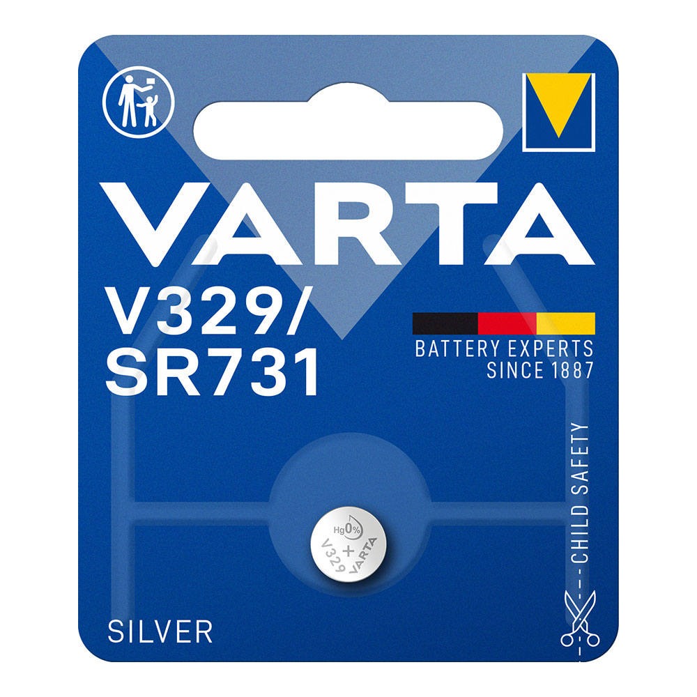 Micro pilha botão varta silver sr73 - v329 1 55v (blíster 1 un) ø7 9x3 1mm