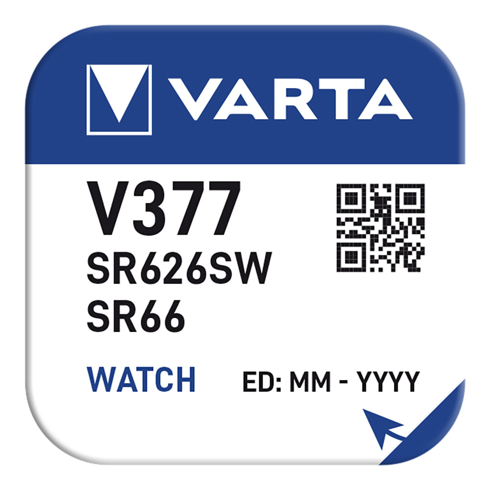 Micro pilha botão varta silver sr66 - v377 1 55v (blíster 1 un) ø6 8x2 5mm