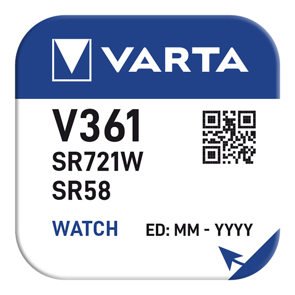 Micro pilha botão varta silver sr58 - v361 1 55v (blíster 1 un) ø7 9x2 1mm