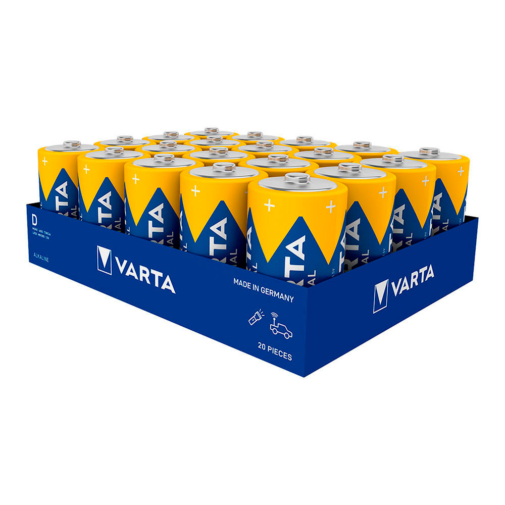 Pack 20 pilhas d - lr20 varta industrial pro ø34 2x61 5mm