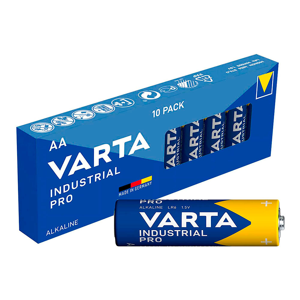Pack 10 pilhs aa lr06 varta industrial pro ø14 5x50 5mm