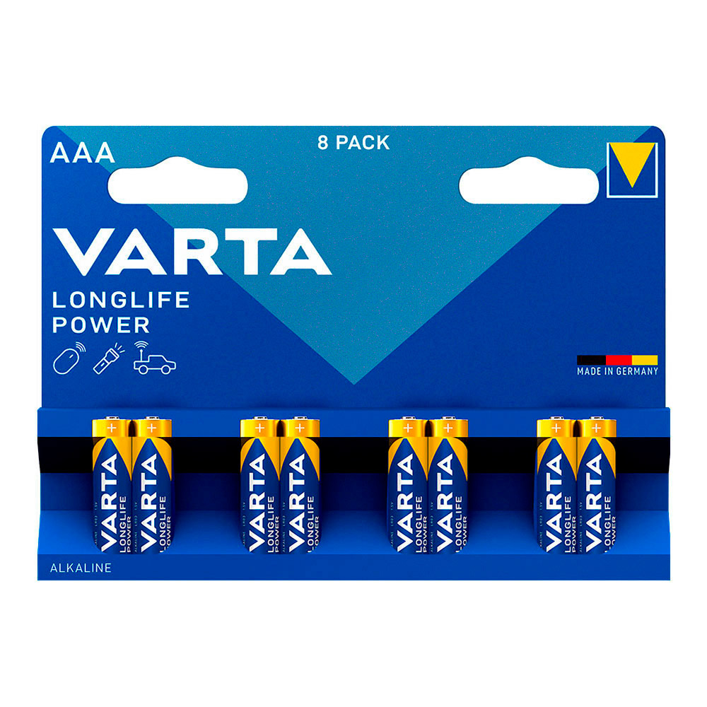 S.of. pilha varta longlife power aaa - lr03 (blíster 8 un) ø10 5x44 5mm