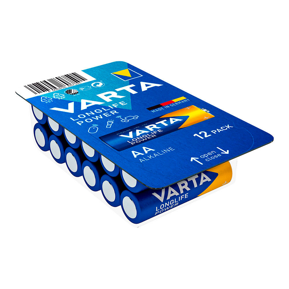 Pilhas varta longlife power aa - lr06 caixa 12 un ø14 5x50 5mm