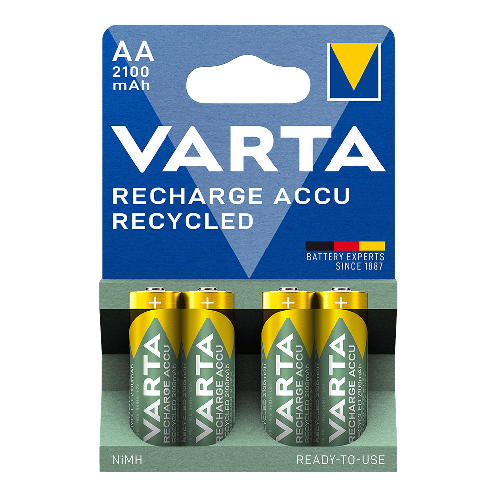 Pilhas varta recarregáveis accu aa - lr06 2100ma (blíster 4 un) ø14 5x50 5mm