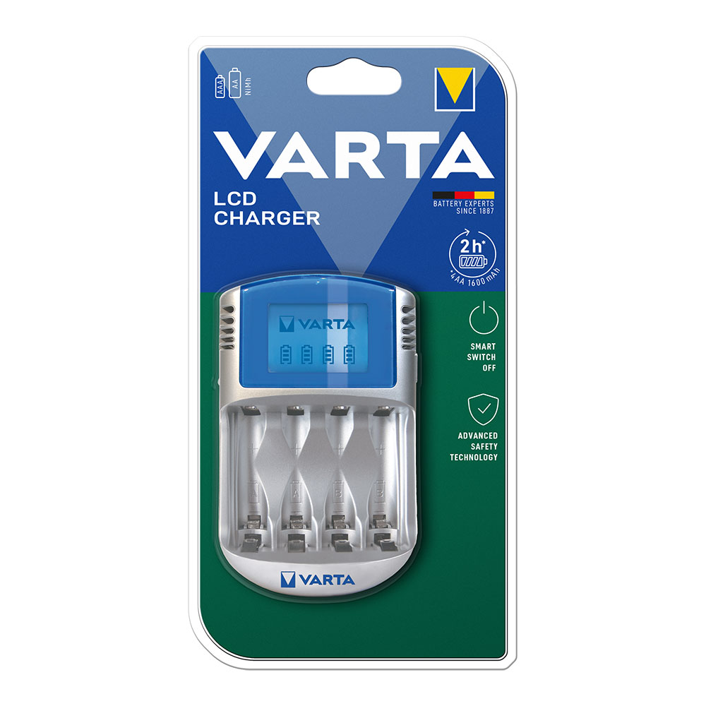 Carregador varta sem pilhas lcd 220v  12v e usb