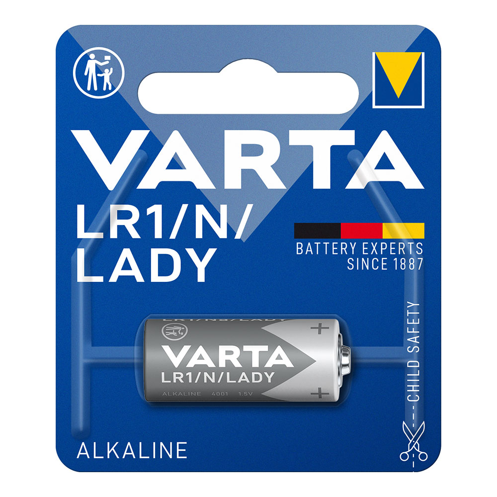 Pilhas varta alcalina lr1 lady 1.5v (blíster 1 un) ø12x30 2mm